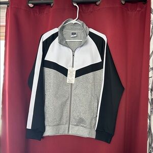 Black and Gray Zip-Up Jacket